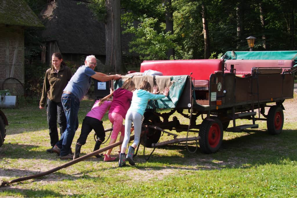 Handling the horse-drawn carriage at the Hillmershof school farm | VNP Children's Academy