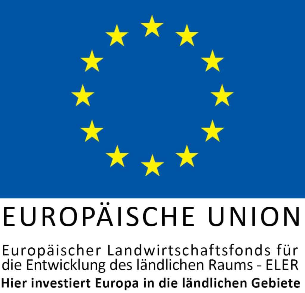 Logo ELER-Fonds Europäischer Landwirtschaftsfonds für die Entwicklung des ländlichen Raums - ELER