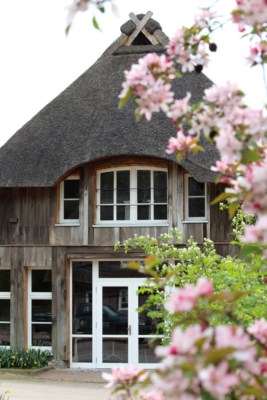 Former sheep shed at the VNP office in springtime